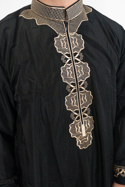 Qamis Arabic noir