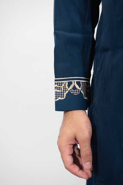 Qamis Arabic bleu nuit