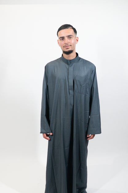 Qamis simple bleu ciel