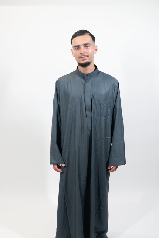 Qamis simple bleu ciel