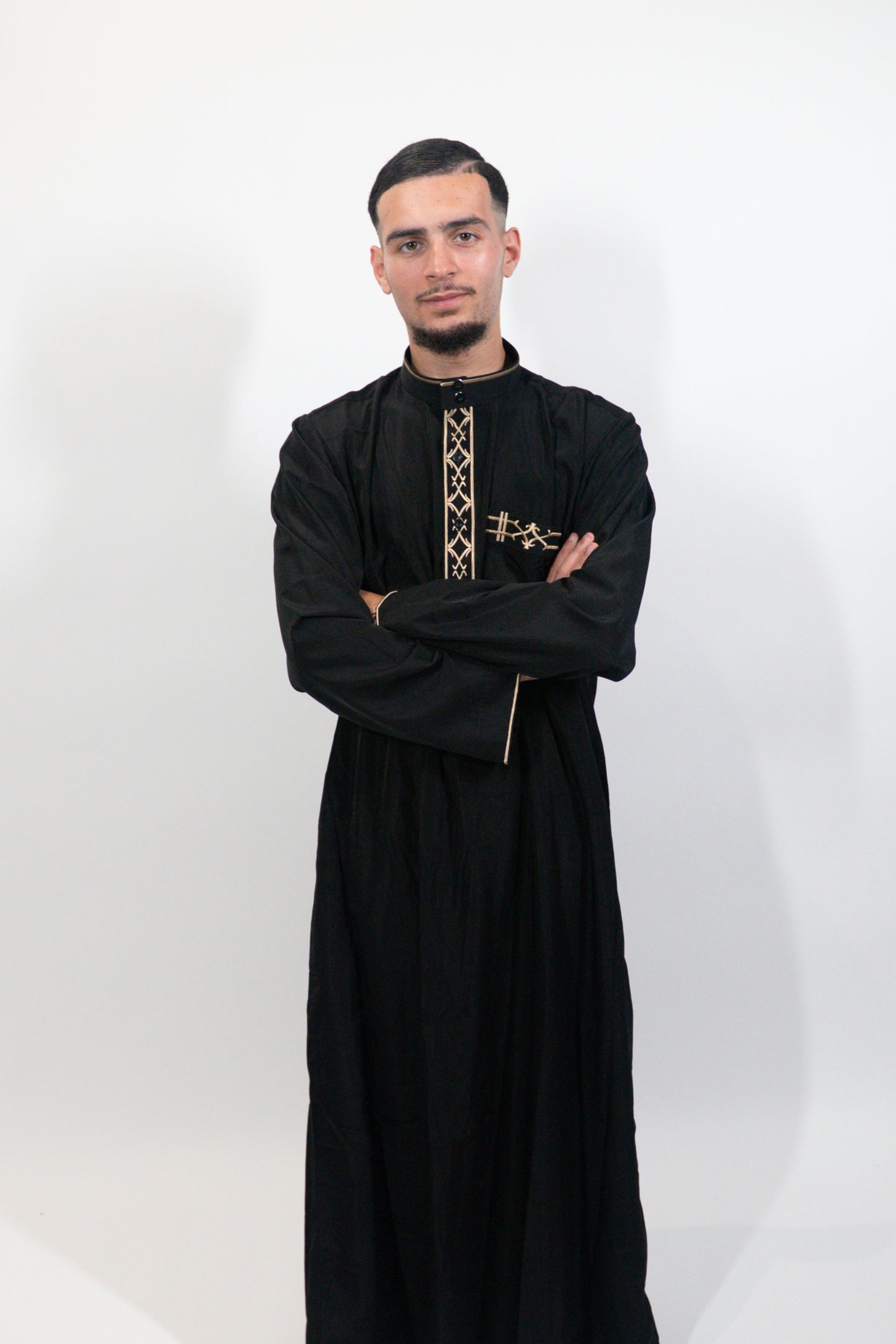 Qamis Motif noir