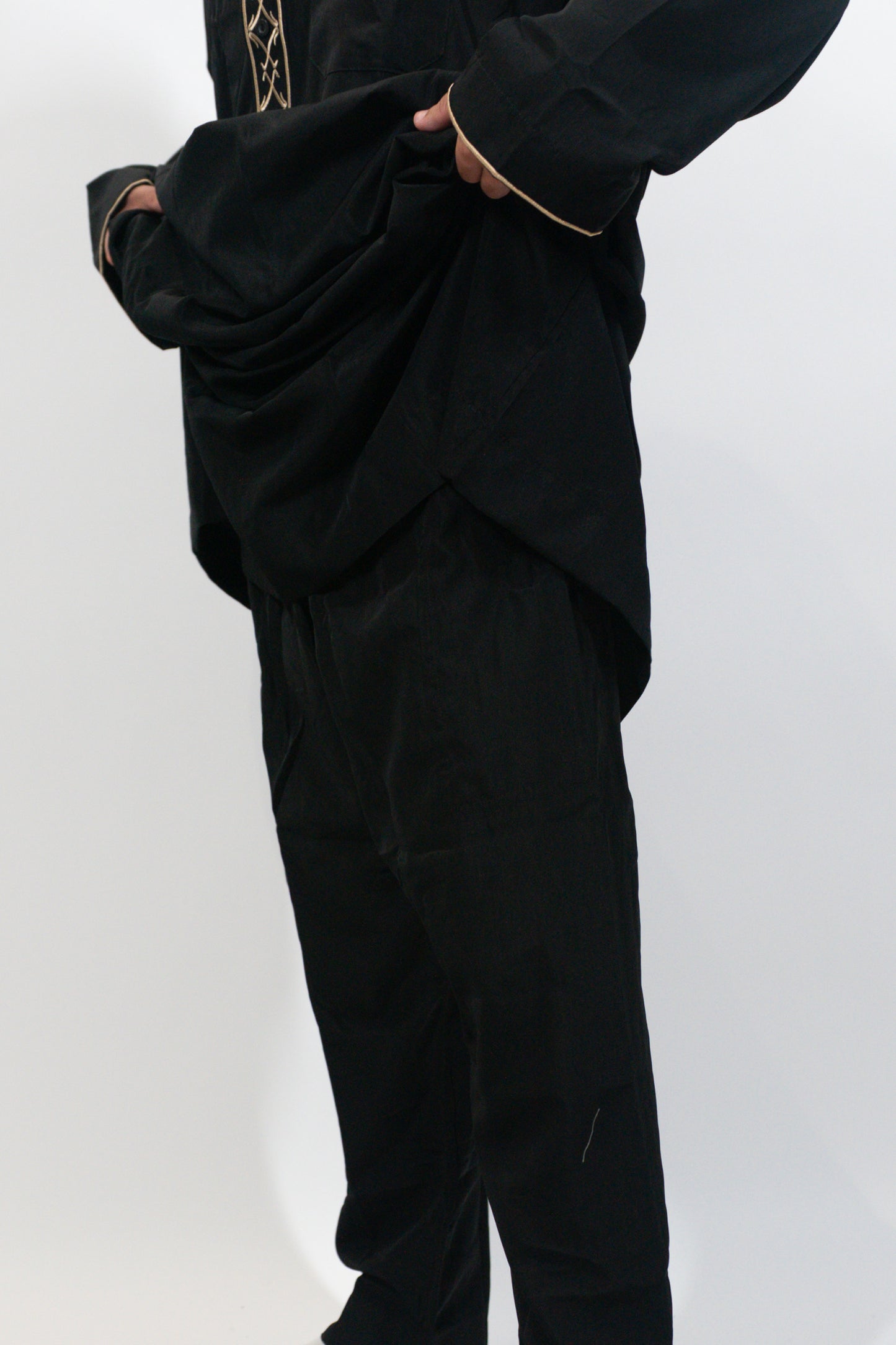 Qamis Motif noir
