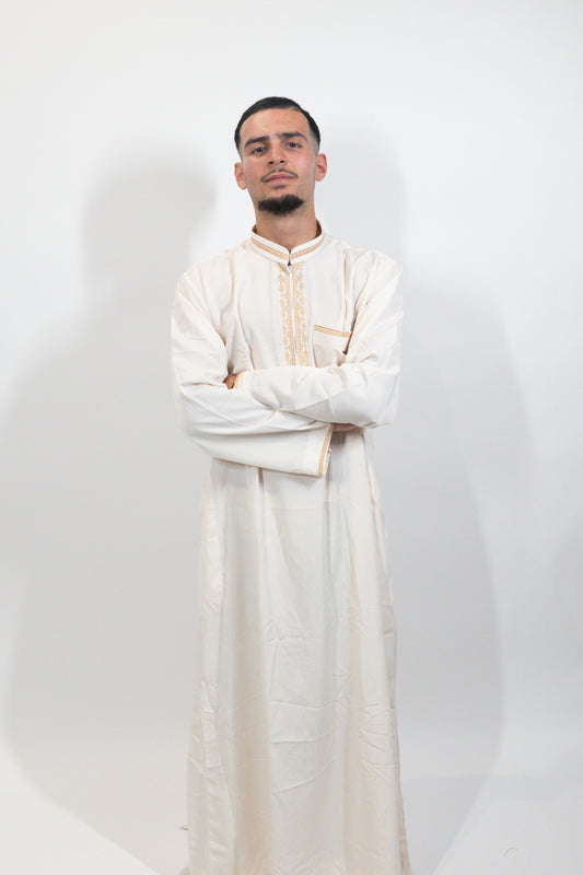 Qamis Maghreb Blanc