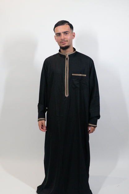 Qamis Maghreb noir