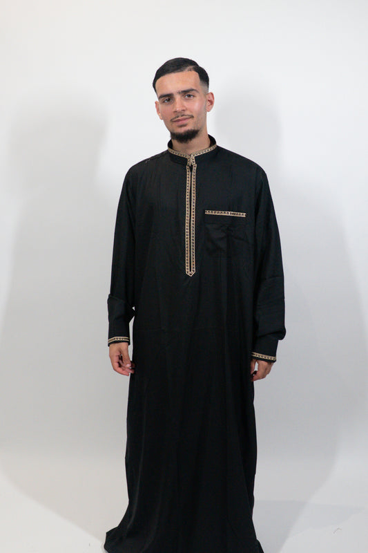 Qamis Maghreb noir